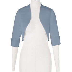 Azazie Dusty Blue Wrap Bolero Size a8